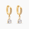 Boucles d'oreilles pendante en acier inoxydable.
